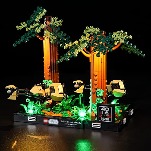 GEAMENT LED Licht-Set Kompatibel mit Lego Verfolgungsjagd auf Endor – Diorama (Endor Speeder Chase Diorama) - Beleuchtungsset für Star Wars 75353 (Lego Set Nicht enthalten) von GEAMENT