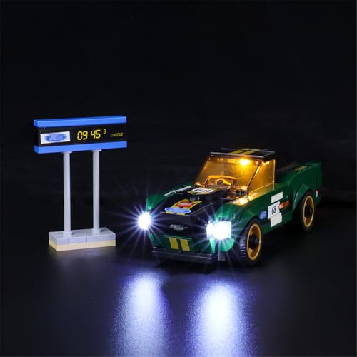 GEAMENT LED Licht-Set Kompatibel mit Lego 1968 Ford Mustang Fastback Speed Champions 75884 Bausteine Modell (Modellsatz Nicht enthalten) von GEAMENT