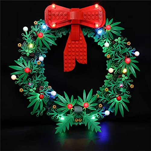 GEAMENT LED Licht-Set Kompatibel mit Lego Adventskranz (Christmas Wreath 2-in-1) - Beleuchtungsset für Lego 40426 (Lego Set Nicht enthalten) von GEAMENT