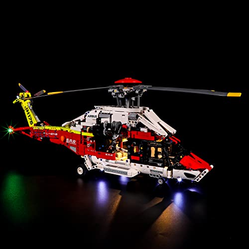 GEAMENT LED Licht-Set Kompatibel mit Lego Airbus H175 Rettungshubschrauber (Rescue Helicopter) - Beleuchtungsset für Technic 42145 Baumodell (Lego Set Nicht enthalten) von GEAMENT