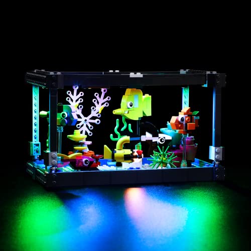 GEAMENT LED Licht-Set Kompatibel mit Lego Aquarium - Beleuchtungsset für Creator 31122 Baumodell (Lego Set Nicht enthalten) von GEAMENT