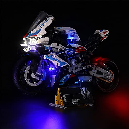 GEAMENT LED Licht-Set Kompatibel mit Lego BMW M1000RR - Beleuchtungsset für Technic 42130 Baumodell (Lego Set Nicht enthalten) von GEAMENT