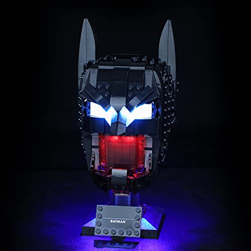 GEAMENT LED Licht-Set Kompatibel mit Lego Batman Helm Bauset (Batman Cowl) - Beleuchtungsset für DC 76182 Baumodell (Modell-Set Nicht enthalten) von GEAMENT