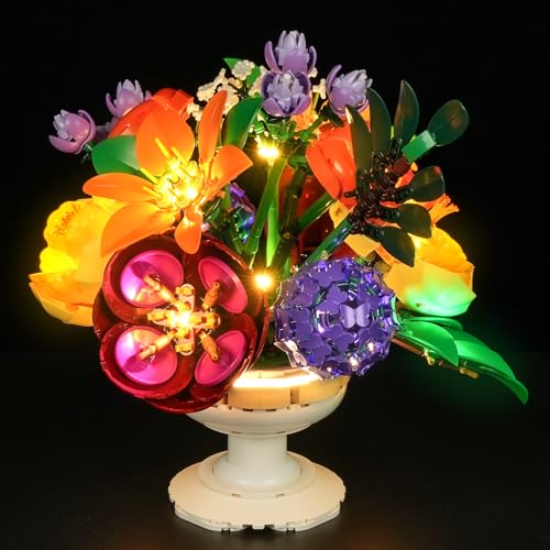 GEAMENT LED Licht-Set Kompatibel mit Lego Blumengesteck (Flower Arrangement) Botanical Collection 10345 Bausteine Modell (Modellsatz Nicht enthalten) von GEAMENT