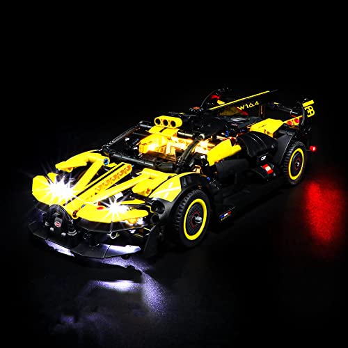 GEAMENT LED Licht-Set Kompatibel mit Lego Bugatti-Bolide - Beleuchtungsset für Technic 42151 (Lego Set Nicht enthalten) von GEAMENT