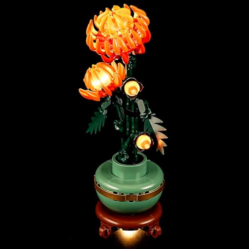GEAMENT LED Licht-Set Kompatibel mit Lego Chrysantheme (Chrysanthemum) Botanical Collection 10368 Bausteine Modell (Modellsatz Nicht enthalten) von GEAMENT