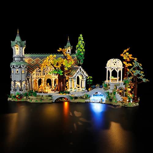 GEAMENT LED Licht-Set Kompatibel mit Lego DER Herr DER Ringe: BRUCHTAL (The Lord of The Rings: Rivendell) - Beleuchtungsset für Lord of The Rings 10316 (Lego Set Nicht enthalten) von GEAMENT
