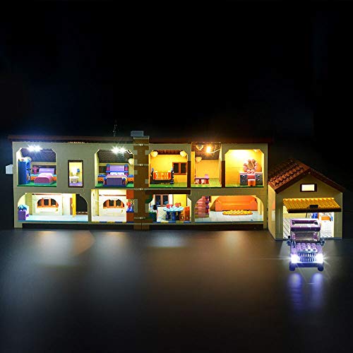 GEAMENT LED Licht-Set Kompatibel mit Lego Das Simpsons Haus (The Simpsons House) - Beleuchtungsset für The Simpsons 71006 Baumodell (Lego Set Nicht enthalten) von GEAMENT
