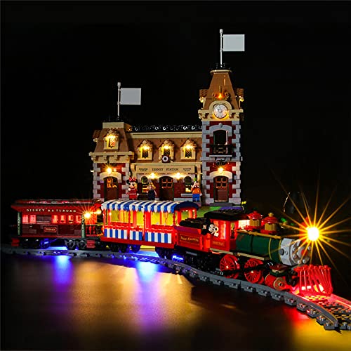 GEAMENT LED Licht-Set Kompatibel mit Lego Disney Zug mit Bahnhof (Disney Train and Station) - Beleuchtungsset für Powered UP 71044 (Lego Set Nicht enthalten) von GEAMENT