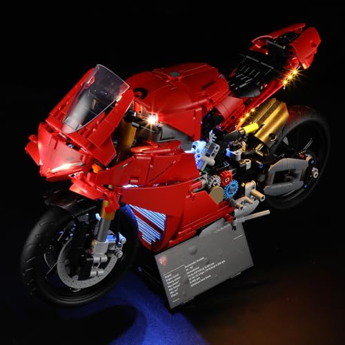 GEAMENT LED Licht-Set Kompatibel mit Lego Ducati Panigale V4 S Motorrad (Motorcycle) Technic 42202 Bausteine Modell (Modellsatz Nicht enthalten) von GEAMENT