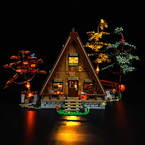 GEAMENT LED Licht-Set Kompatibel mit Lego Finnhütte (A-Frame Cabin) - Beleuchtungsset für Ideas 21338 (Modell-Set Nicht enthalten) von GEAMENT