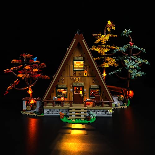 GEAMENT LED Licht-Set Kompatibel mit Lego Finnhütte (A-Frame Cabin) - Beleuchtungsset für Ideas 21338 (Lego Set Nicht enthalten) von GEAMENT