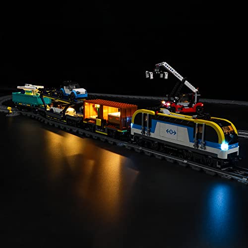 GEAMENT LED Licht-Set Kompatibel mit Lego Freight Train - Beleuchtungsset für City 60336 Baumodell (Lego Set Nicht enthalten) von GEAMENT