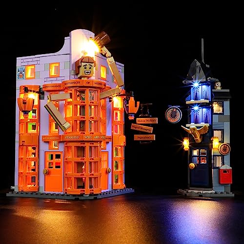 GEAMENT LED Licht-Set Kompatibel mit Lego Harry Potter Winkelgasse: Weasleys Zauberhafte Zauberscherze (Weasleys' Wizard Wheezes) - Beleuchtungsset für 76422 (Lego Set Nicht enthalten) von GEAMENT