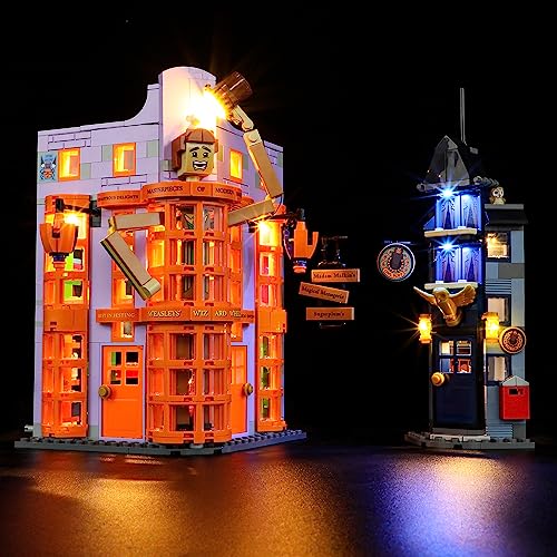GEAMENT LED Licht-Set Kompatibel mit Lego Harry Potter Winkelgasse: Weasleys Zauberhafte Zauberscherze (Weasleys' Wizard Wheezes) - Beleuchtungsset für 76422 (Modell-Set Nicht enthalten) von GEAMENT