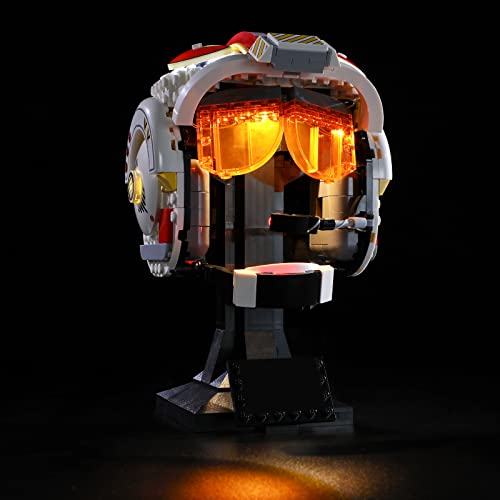 GEAMENT LED Licht-Set Kompatibel mit Lego Helm von Luke Skywalker Rot Fünf - Beleuchtungsset für Star Wars 75327 Baumodell (Lego Set Nicht enthalten) von GEAMENT