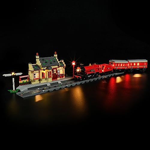 GEAMENT LED Licht-Set Kompatibel mit Lego Hogwarts Express & der Bahnhof von Hogsmeade (Hogsmeade Station) - Beleuchtungsset für Harry Potter 76423 (Lego Set Nicht enthalten) von GEAMENT