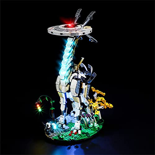 GEAMENT LED Licht-Set Kompatibel mit Lego Horizon Forbidden West: Langhals (Tallneck) - Beleuchtungsset für 76989 Baumodell (Lego Set Nicht enthalten) von GEAMENT