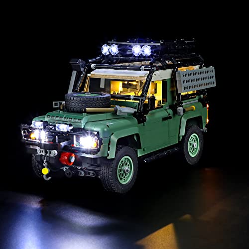 GEAMENT LED Licht-Set Kompatibel mit Lego Klassischer Land Rover Defender 90 (Land Rover Classic Defender 90) - Beleuchtungsset für Icons 10317 (Lego Set Nicht enthalten) von GEAMENT