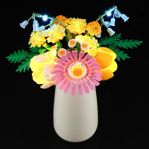 GEAMENT LED Licht-Set Kompatibel mit Lego Kleiner Sommerstrauß (Petite Sunny Bouquet) Botanical Collection 10347 Bausteine Modell (Modellsatz Nicht enthalten) von GEAMENT