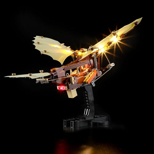 GEAMENT LED Licht-Set Kompatibel mit Lego Leonardo da Vincis Fluggerät Icons 10363 Bausteine Modell (Modellsatz Nicht enthalten) von GEAMENT