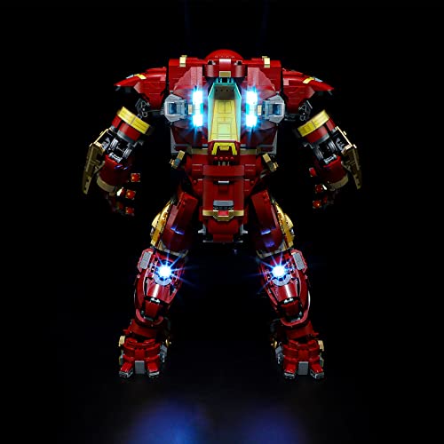 GEAMENT LED Licht-Set Kompatibel mit Lego Hulkbuster - Beleuchtungsset für 76210 Baumodell (Lego Set Nicht enthalten) von GEAMENT