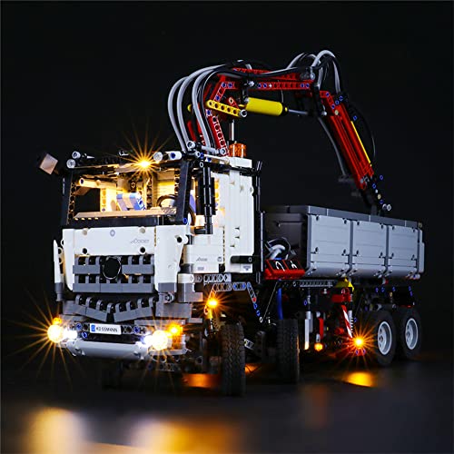 GEAMENT LED Licht-Set Kompatibel mit Lego Mercedes-Benz Arocs 3245 Toy Car - Beleuchtungsset für Technic 42043 Baumodell (Modell-Set Nicht enthalten) von GEAMENT