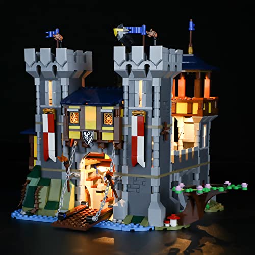 GEAMENT LED Licht-Set Kompatibel mit Lego Mittelalterliche Burg Konstruktionsspielzeug (Medieval Castle) - Beleuchtungsset für Creator 31120 (Lego Set Nicht enthalten) von GEAMENT