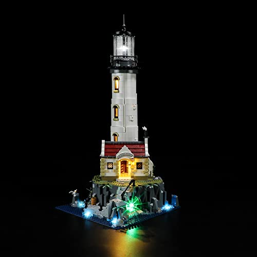 GEAMENT LED Licht-Set Kompatibel mit Lego Motorisierter Leuchtturm (Lighthouse) - Beleuchtungsset für Ideas 21335 Baumodell (Lego Set Nicht enthalten) von GEAMENT