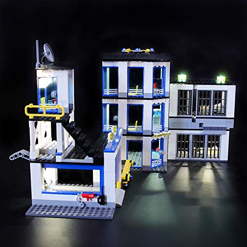 GEAMENT LED Licht-Set Kompatibel mit Lego Polizeiwache (Police Station) - Beleuchtungsset für City 60141 Baumodell (Lego Set Nicht enthalten) von GEAMENT