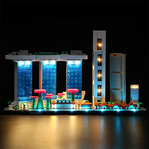 GEAMENT LED Licht-Set Kompatibel mit Lego Singapur - Beleuchtungsset für Architecture 21057 Baumodell (Lego Set Nicht enthalten) von GEAMENT