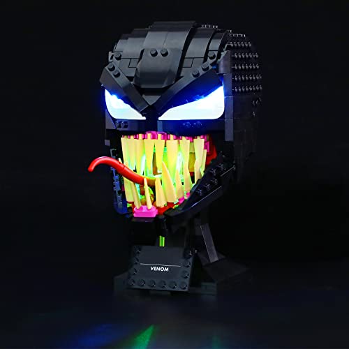 GEAMENT LED Licht-Set Kompatibel mit Lego Spider-Man Venom Mask - Beleuchtungsset für Spider-Man 76187 Baumodell (Lego Set Nicht enthalten) von GEAMENT
