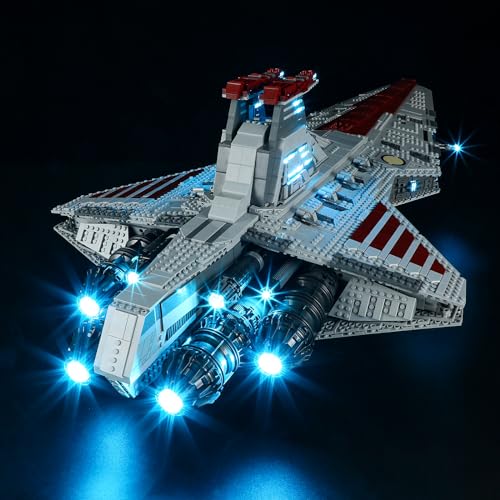 GEAMENT LED Licht-Set Kompatibel mit Lego Star Wars Republikanischer Angriffskreuzer der Venator-Klasse (Venator Class Republic Attack Cruiser) 75367 (Modellsatz Nicht enthalten) von GEAMENT