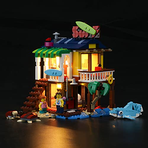 GEAMENT LED Licht-Set Kompatibel mit Lego Surfer-Strandhaus (Surfer Beach House) - Beleuchtungsset für Creator 31118 Baumodell (Lego Set Nicht enthalten) von GEAMENT
