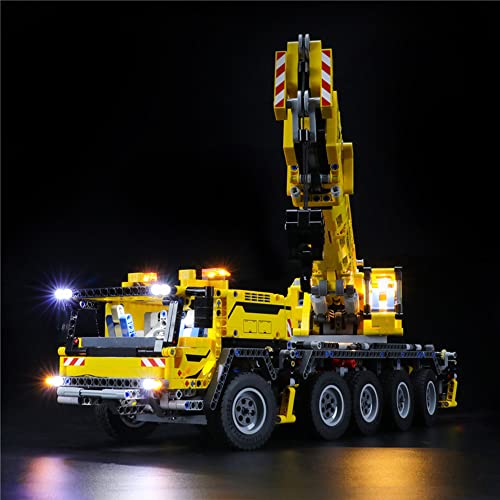 GEAMENT LED Licht-Set Kompatibel mit Lego Technic Mobiler Schwerlastkran (Mobile Crane MK II) - Beleuchtungsset für Technic 42009 (Lego Set Nicht enthalten) von GEAMENT