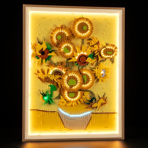 GEAMENT LED Licht-Set Kompatibel mit Lego Vincent Van Gogh Sonnenblumen (Sunflowers) Art 31215 Bausteine Modell (Modellsatz Nicht enthalten) von GEAMENT