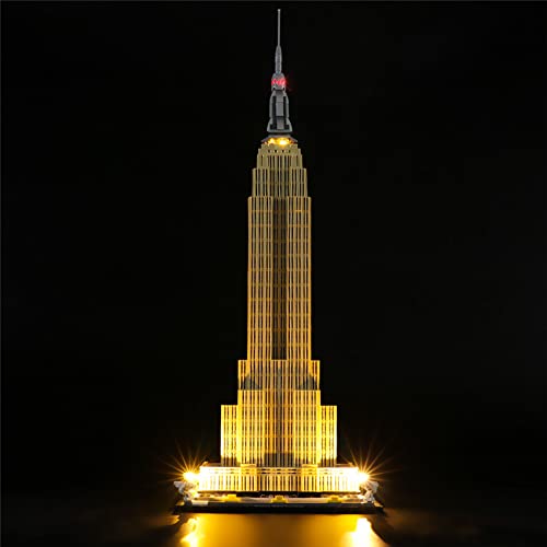 GEAMENT LED-Licht-Set für Architecture Empire State Building – Kompatibel mit Lego 21046 Bausteine Modell (Modell-Set Nicht enthalten) von GEAMENT