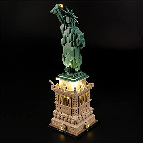 GEAMENT LED Licht-Set für Architecture Freiheitsstatue (Statue of Liberty) – Kompatibel mit Lego 21042 Bausteine Modell (Modell-Set Nicht enthalten) von GEAMENT