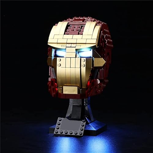 GEAMENT LED-Licht-Set für Iron Man Helm, Kompatibel mit Lego 76165 Super Heroes Modell (Modell-Set Nicht enthalten) von GEAMENT