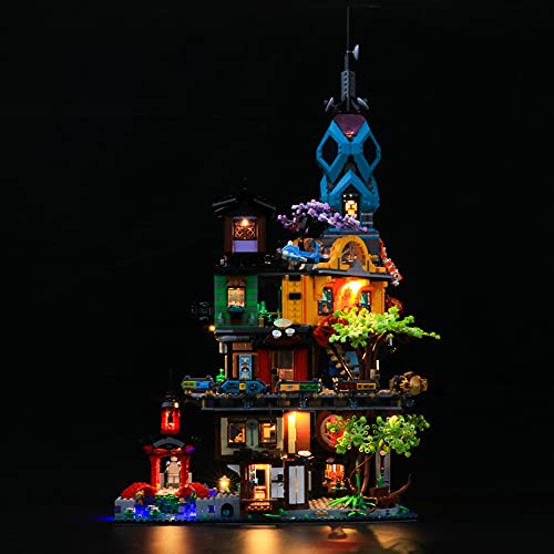 GEAMENT LED-Licht-Set für Ninjago City Gardens (Gärten) Bausteine Modell Kompatibel mit Lego 71741 (Lego Kit Nicht enthalten) von GEAMENT