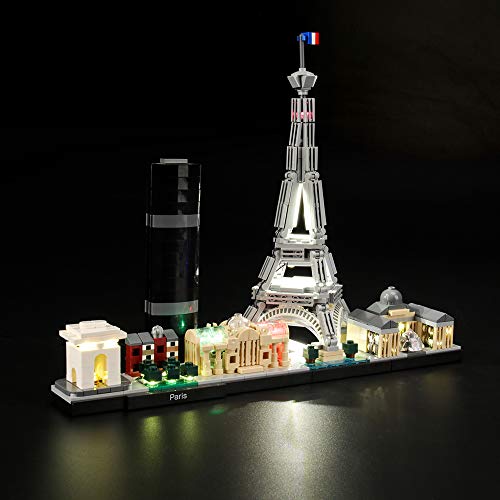 GEAMENT LED Licht-Set für (Architecture Paris mit Eiffelturm) Bausteine Set - Kompatibel mit 21044 Lego Skyline Baumodell (Lego Set Nicht enthalten) von GEAMENT