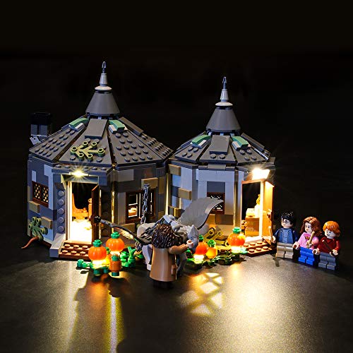 GEAMENT Licht-Set für Harry Potter Hagrids Hütte Seidenschnabels Rettung (Hagrid's Hut Buckbeak's Rescue) - Kompatibel mit Lego 75947 Spielzeughütte Bauset (Modell-Set Nicht enthalten) von GEAMENT