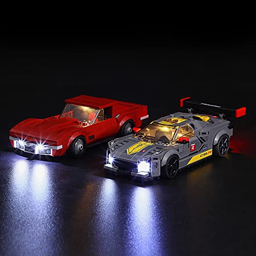 GEAMENT Licht-Set Kompatibel mit Lego Chevrolet Corvette C8.R & 1968 Spielzeugauto - Beleuchtungsset für Speed Champions 76903 (Lego Set Nicht enthalten) von GEAMENT