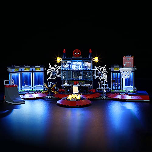 GEAMENT Licht-Set Kompatibel mit Lego Angriff auf Spider-Mans Versteck Bauset (Attack on The Spider Lair) - Beleuchtungsset für 76175 (Lego Set Nicht enthalten) von GEAMENT
