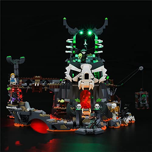 GEAMENT Licht-Set Kompatibel mit Lego NINJAGO Verlies des Totenkopfmagiers (Skull Sorcerer's Dungeons) - Beleuchtungsset für NINJAGO 71722 (Lego Set Nicht enthalten) von GEAMENT