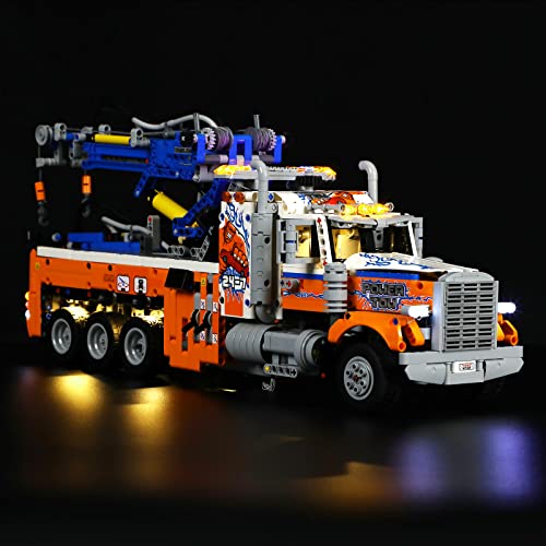 GEAMENT Licht-Set Kompatibel mit Lego Schwerlast-Abschleppwagen (Heavy-Duty Tow Truck) - Beleuchtungsset für Technic 42128 (Lego Set Nicht enthalten) von GEAMENT