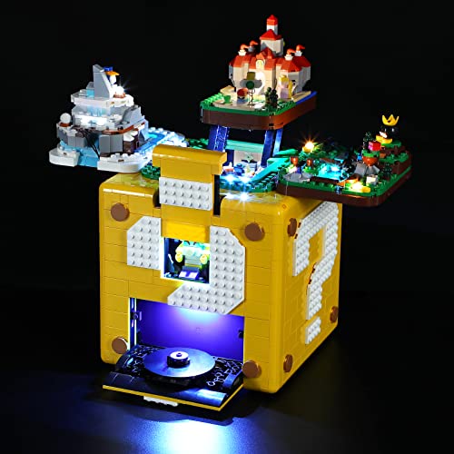 GEAMENT Licht-Set Kompatibel mit Lego Super Mario Fragezeichen-Block aus Super Mario 64 (Question Mark Block) - Beleuchtungsset für 71395 (Lego Set Nicht enthalten) von GEAMENT