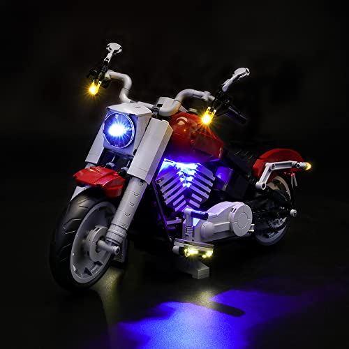 GEAMENT Verbesserte Version LED-Licht-Set für Creator Expert Harley Davidson Fat Boy Kompatibel mit 10269 Lego Modell (Lego Set Nicht enthalten) von GEAMENT