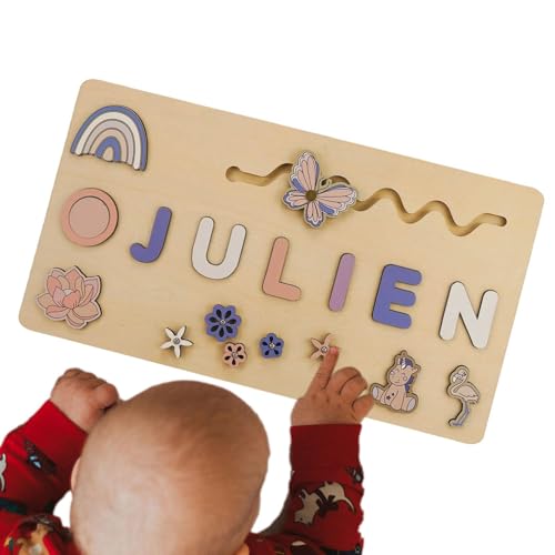 Alphabetpuzzle für Kinder, Buchstabenpuzzle aus Holz, buntes Lernpuzzle aus Holz, frühes Lernspielzeug, Lernpuzzle mit Nom von GEDOX