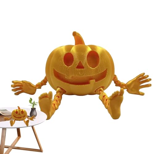 Anti-Stress-Spielzeug, Kürbis-Druck, Miniatur-Kürbis-Dekorationen, niedliche Halloween-Dekorationen, flexible Kürbis-Dekoration, ideal für Fami von GEDOX